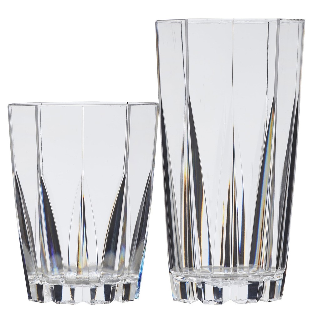 Creativeware 24-Ounce Clear Stackable Tumblers, Set of 12 Drinkware