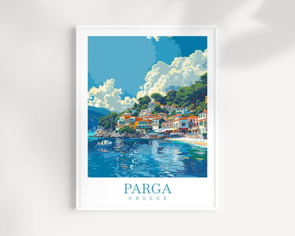 Parga Travel Print Wall Art Greece Wall Hanging Home Decoration Parga Gift Art