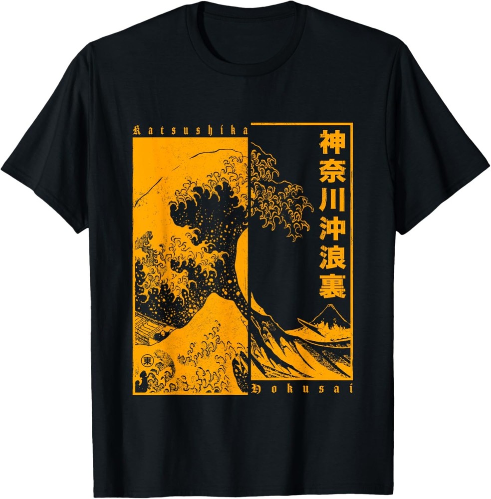 Hokusai Great Wave Off Kanagawa Japanese Art Aesthetic T-Shirt