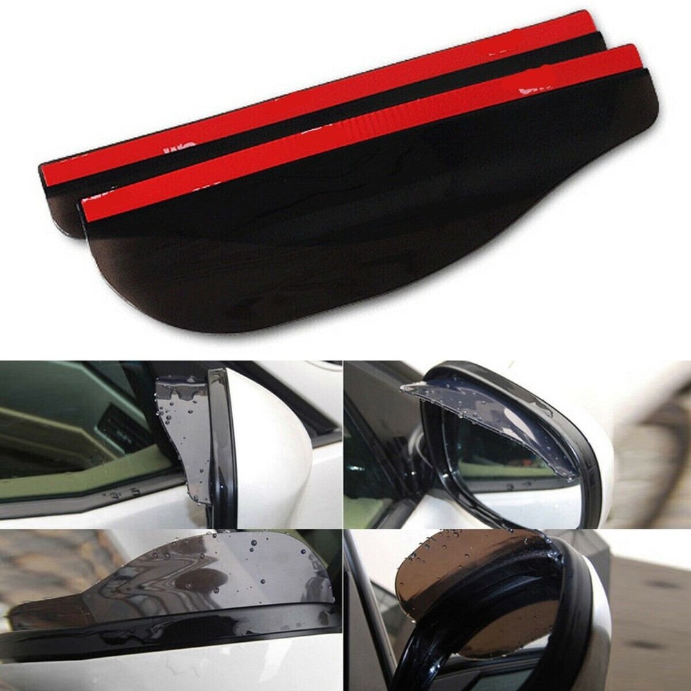 2PCS Universal Car SUV Side View Mirror Rain Stop Board Sun Visor Shade Shield