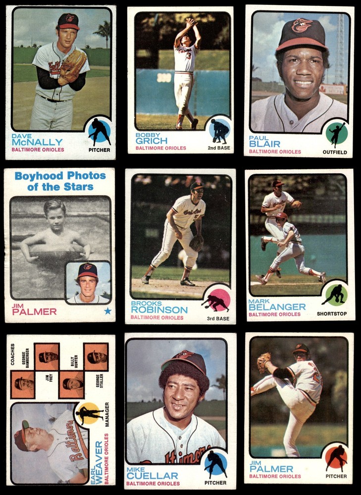 1973 Topps Baltimore Orioles Near Team Set 3.5 - VG+ 7167220 (17 / 31 cards)