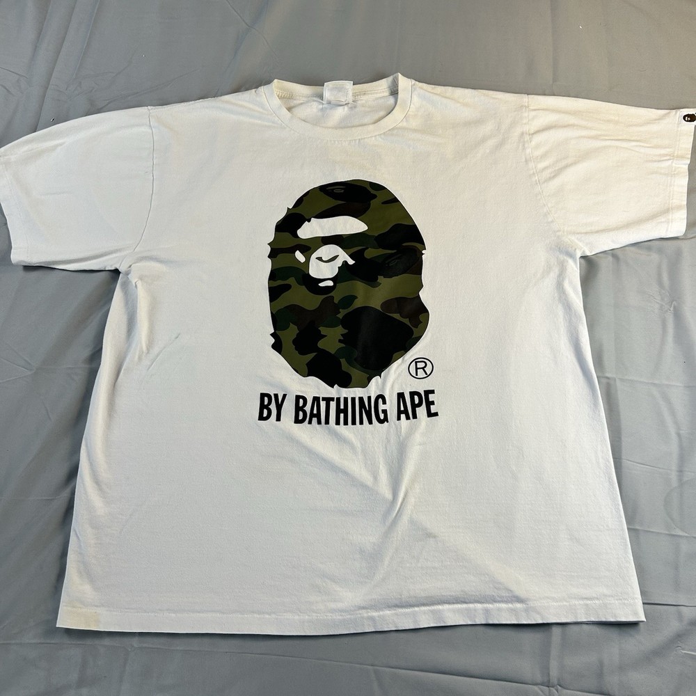 BAPE A Bathing Ape Big Ape Head Camo T Shirt White 2XL