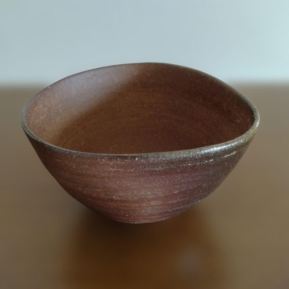 Shigaraki Ware Tea Bowl by Mutsuko Sugimoto, Handmade, Rustic, Japanese Pottery