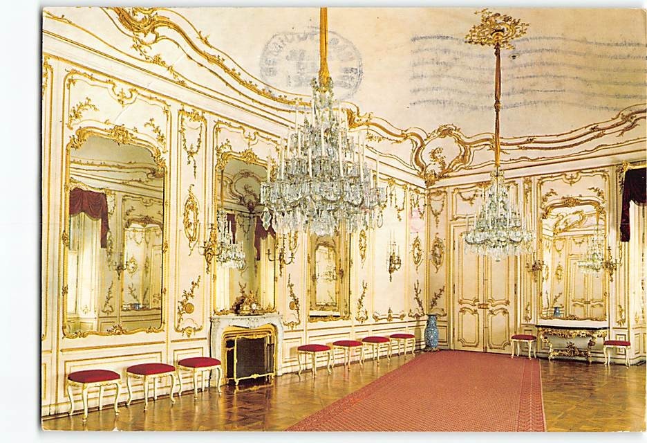 Postcard Hall of Mirrors at Schönbrunn Palace in Vienna Austria