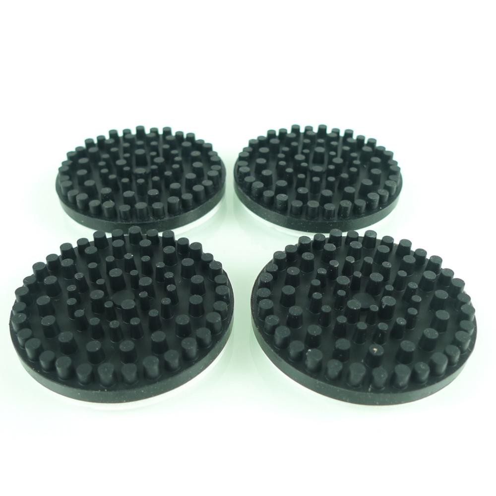 4 Rubber Isolation Feet for Turntables - Anti-Vibration Pads for Record Players