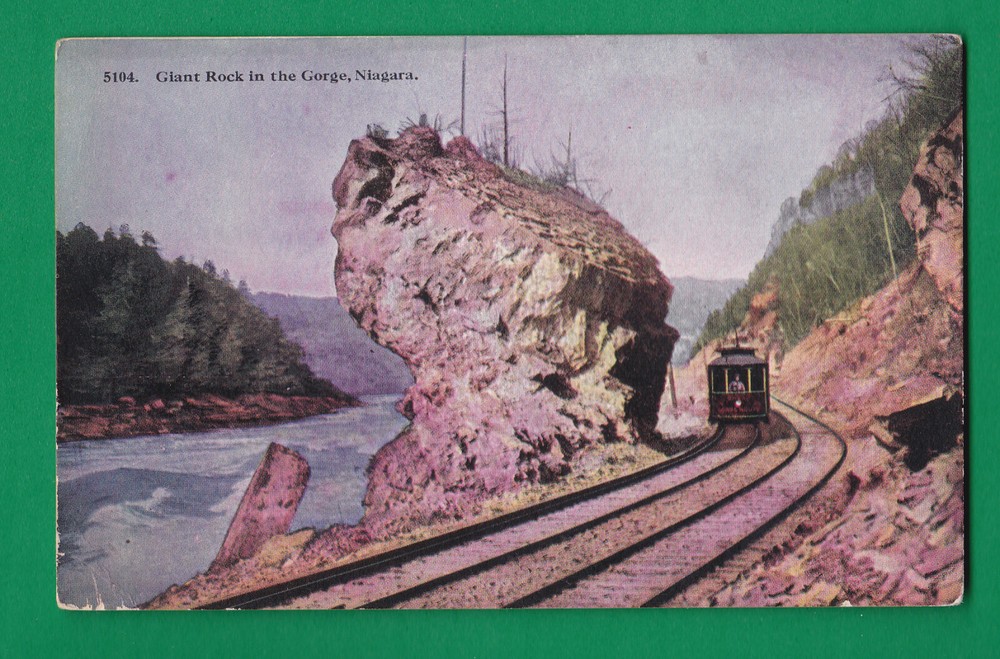 New York- Niagara Falls, Giant Rock In The Gorge Vintage Pc. 2590