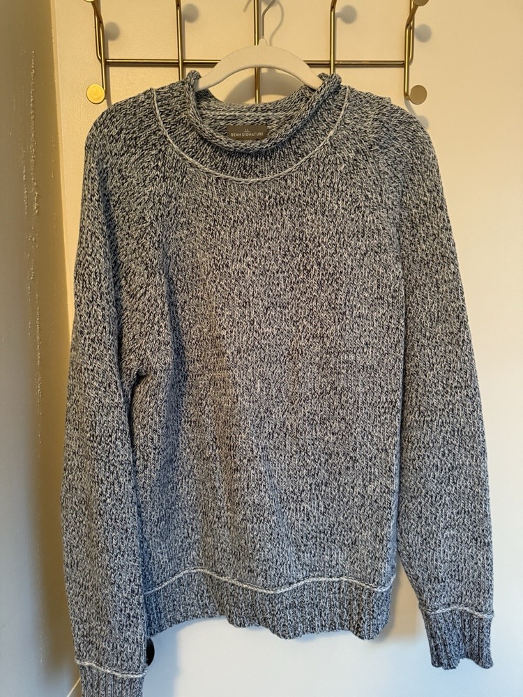 Men’s MEDIUM LL Bean Blue Rollneck Sweater