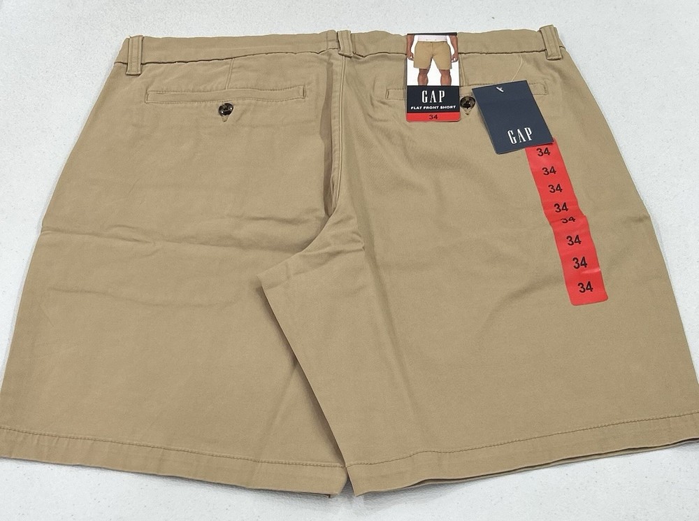 Gap Men's Flat Front Shorts, Tan, Size 34