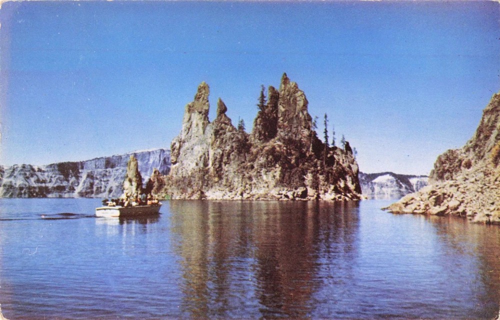 The Phantom Ship - Crater Lake National Park - Oregon OR - Postcard