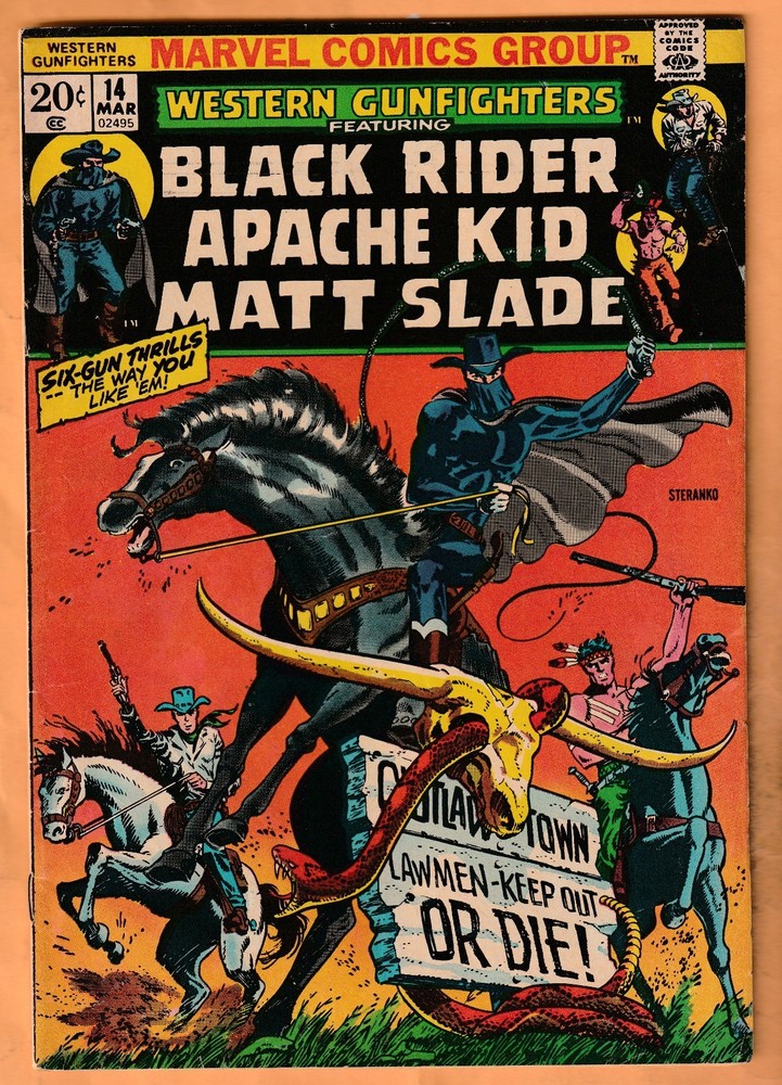 Marvel WESTERN GUNFIGHTERS No. 14 (1973) BLACK RIDER! Steranko Cover! VG+