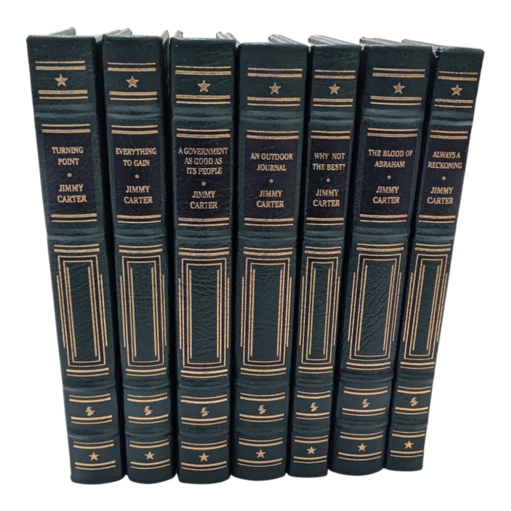 Easton Press Jimmy Carter Library 7 Vol. Complete Set Signed Leather Hardback