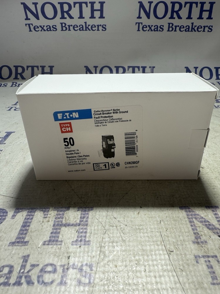 Eaton CHN250GF Type Ch 50-Amp Circuit Breaker With Ground Fault Protection