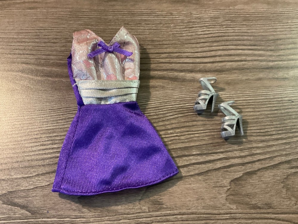 Mattel Barbie Doll Clothes Multicolor Dress Shoes outfit Set Lot
