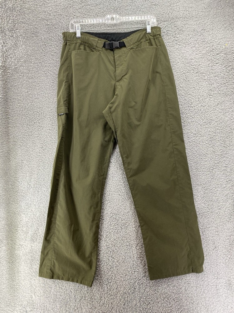 Vintage Y2K Prana Pants Women Large belted Relaxed Straight Hiking Cargo pocket