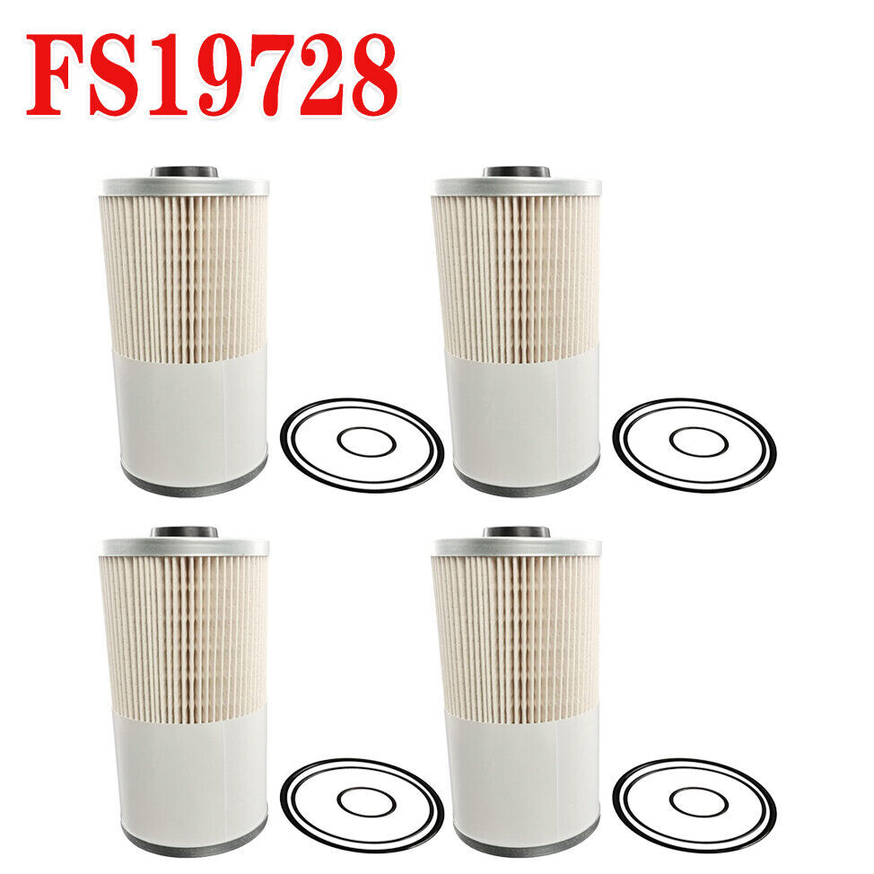 *(4 Pack)* Fuel Water Separator Fuel Filter Kit FS19728