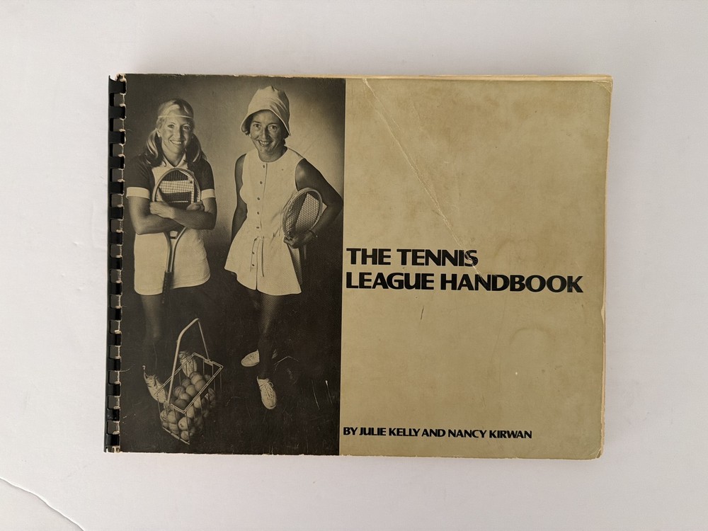 Vintage 70s Tennis League Handbook by Kelly & Kirwan, Paperback, Good