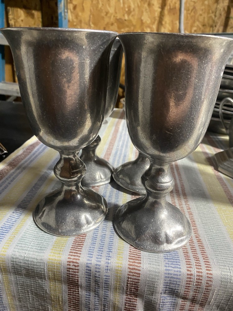 Carson Statesmetal Pewter Goblets, Drinking Glasses, set of 4