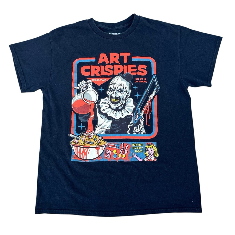 Terrifier Art Crispies Men's Medium T Shirt Black Art the Clown Spencer's Horror