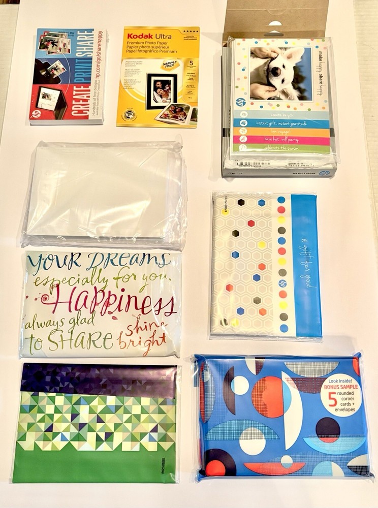 HP 5x7 & 4x6 Glossy Photo Paper Card Kit  