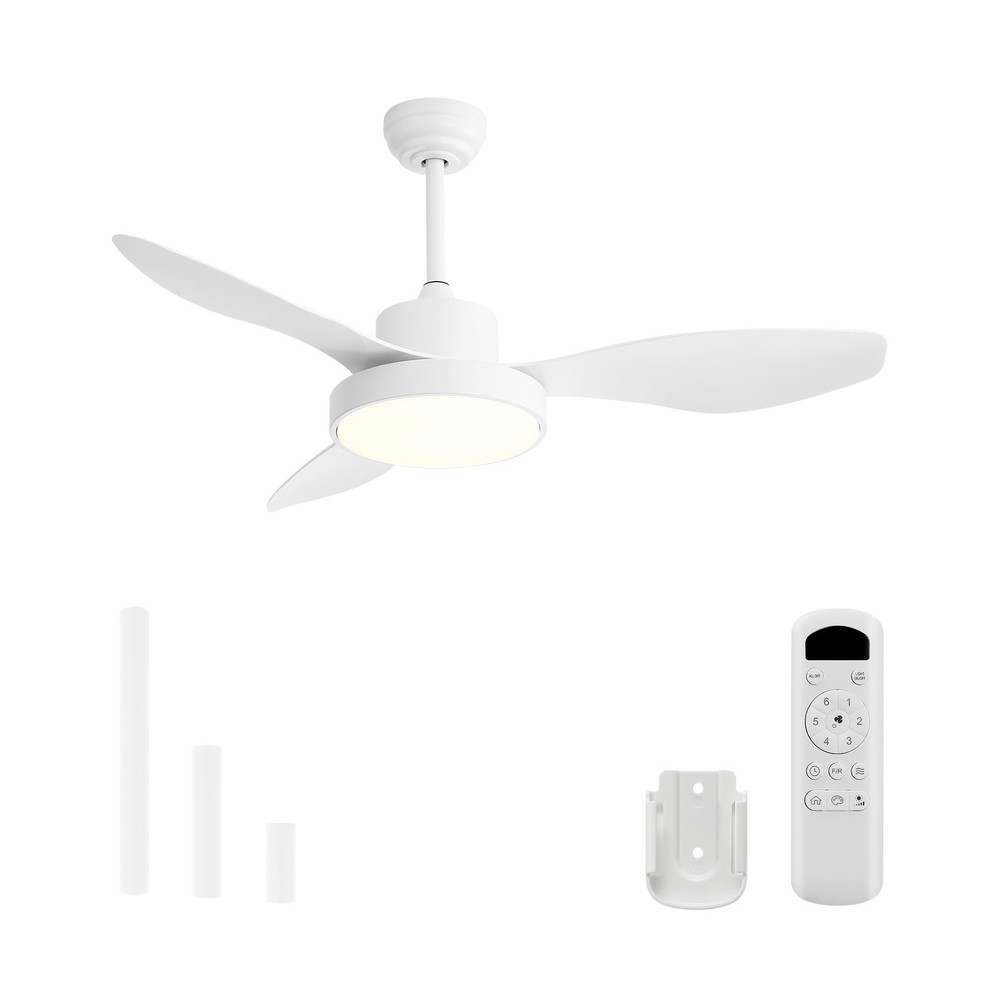 Sofucor 48 Inch Ceiling Fan with Lights and Remote Flush Mount Modern Outdoor...