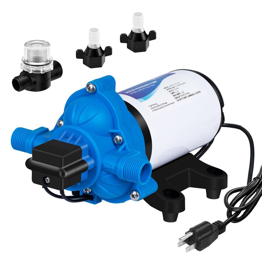 110V DC RV Water Pressure Pump 4GPM 50PSI On-Demand Transfer