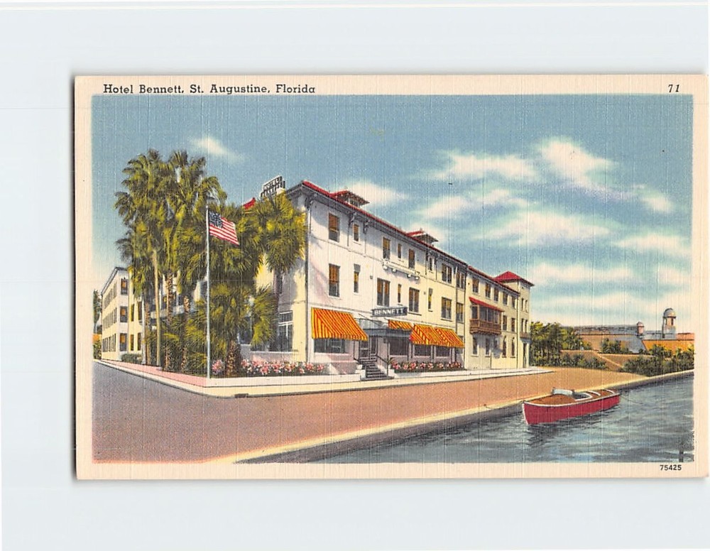 Postcard Hotel Bennett By-The-Sea Saint St. Augustine Florida USA North America