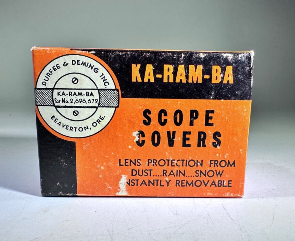 NOS Vintage Durfee & Deming Inc. Ka-RAM-BA Scope Lens Caps Fits Leupold  Scopes