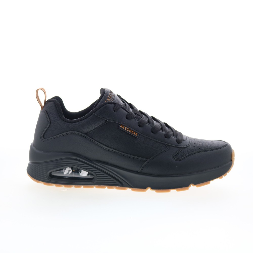 Skechers Uno - Alder 183012-B Mens Black Synthetic Lifestyle Sneakers Shoes