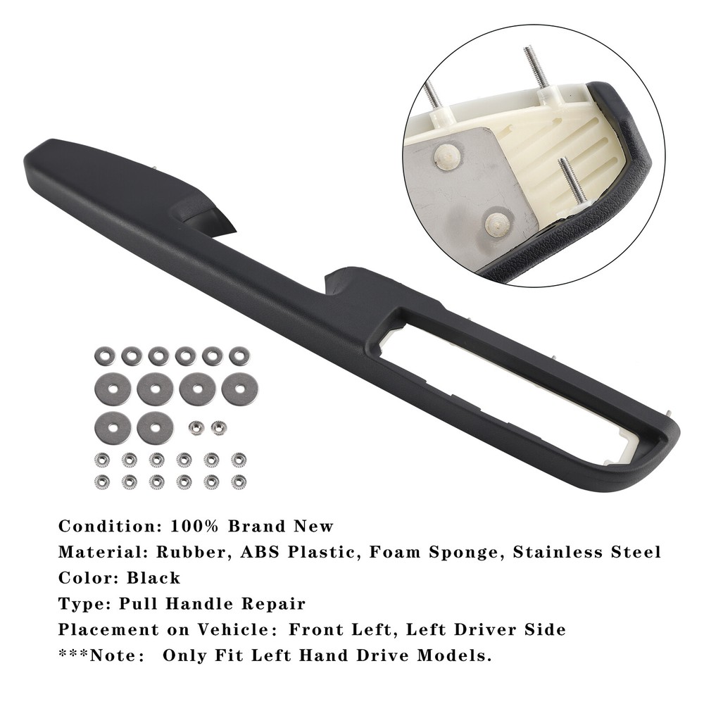 80994 Front Left Door Armrest Repair Kit BLACK (27 inch) For Chevrolet/GMC