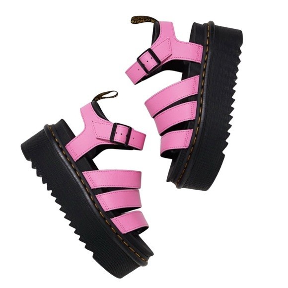 Dr. Doc Martens 'Blaire' Pink Platform Sandals Womens 9 Y2K Barbiecore Gorpcore