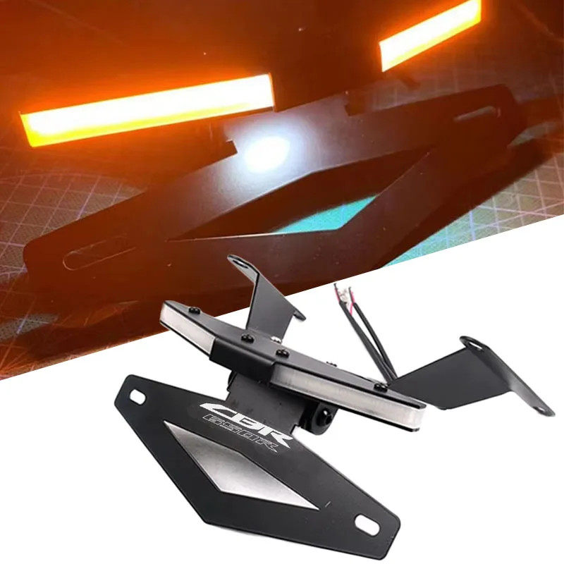 Brake Turn Signals LED Lights License Bracket For Honda CB650R CBR650R 2019-2023