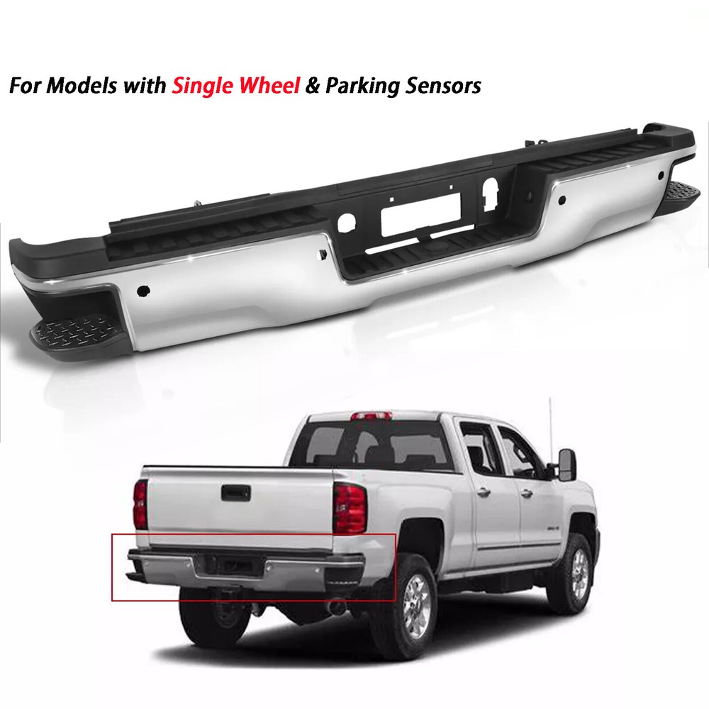 Rear Bumper Assembly for 2015-2019 Silverado Sierra 2500/3500HD w/ Sensor Holes