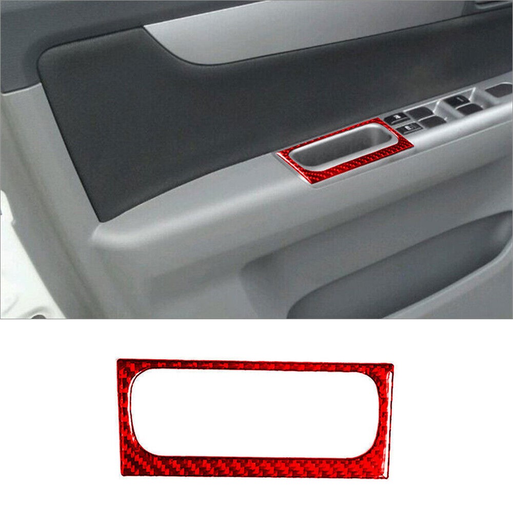 Suzuki Grand Vitara Red Carbon Fiber Rear Door Pull Cover Trim - Driver Side