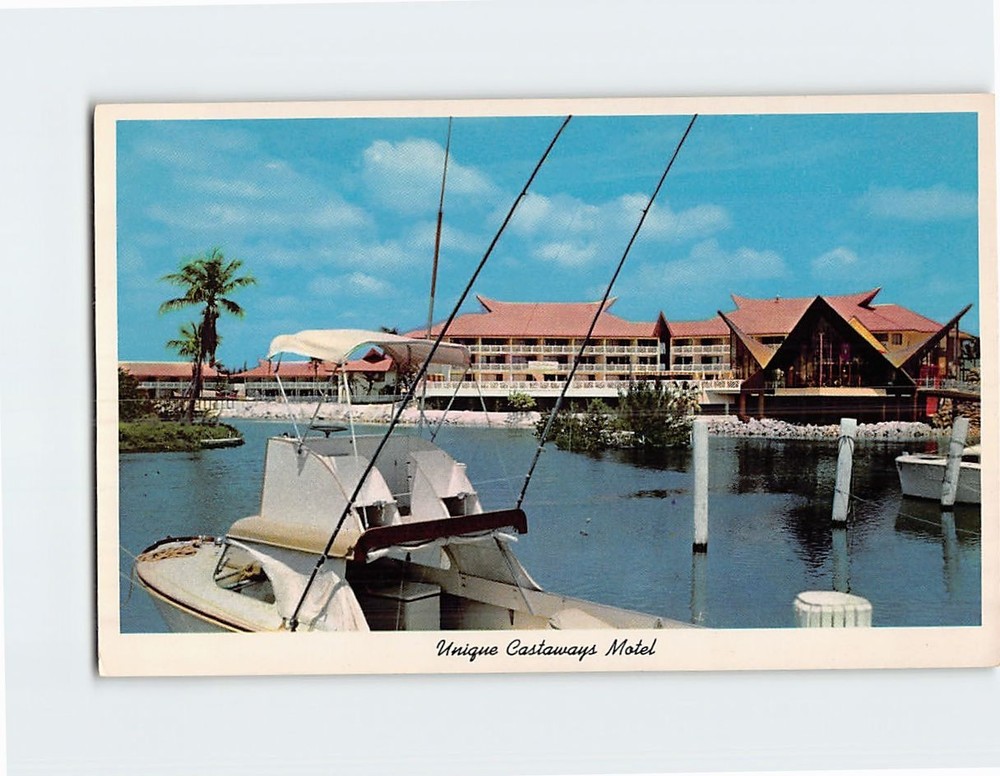 Postcard Unique Castaways Motel Miami Beach Florida USA