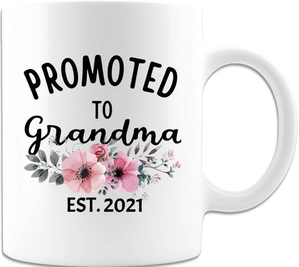 Baby Announcement New Grandma Mug Promoted To Grandma Mug Mug
