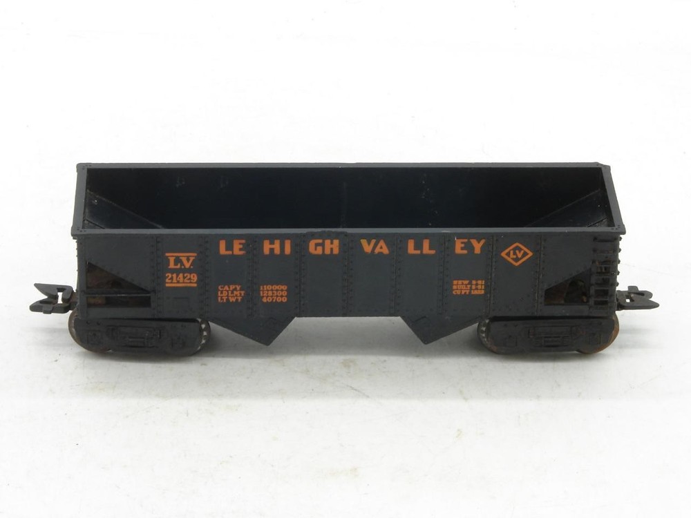 Marx Trains O-27 Gauge 21429 Black Lehigh Valley Hopper Car on E Trucks