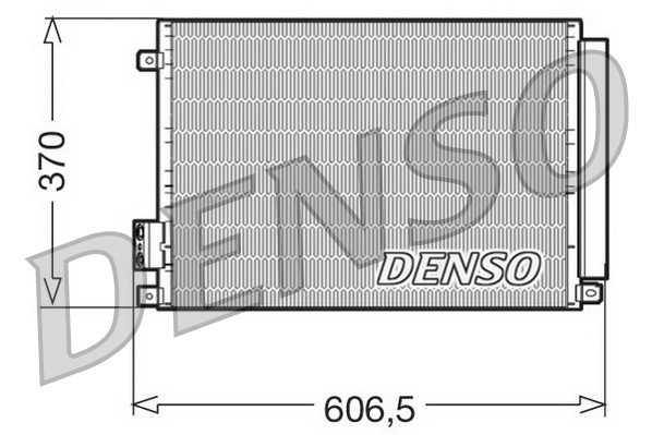 DCN09045 DENSO Condenser, Air Conditioning for Abarth, Fiat, Ford, Lancia