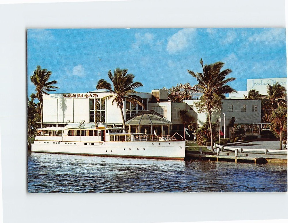 Postcard Creightons Restaurant Fort Lauderdale Florida USA