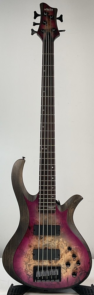 Schecter Riot-5 String Electric Solidbody Bass, Aurora Burst
