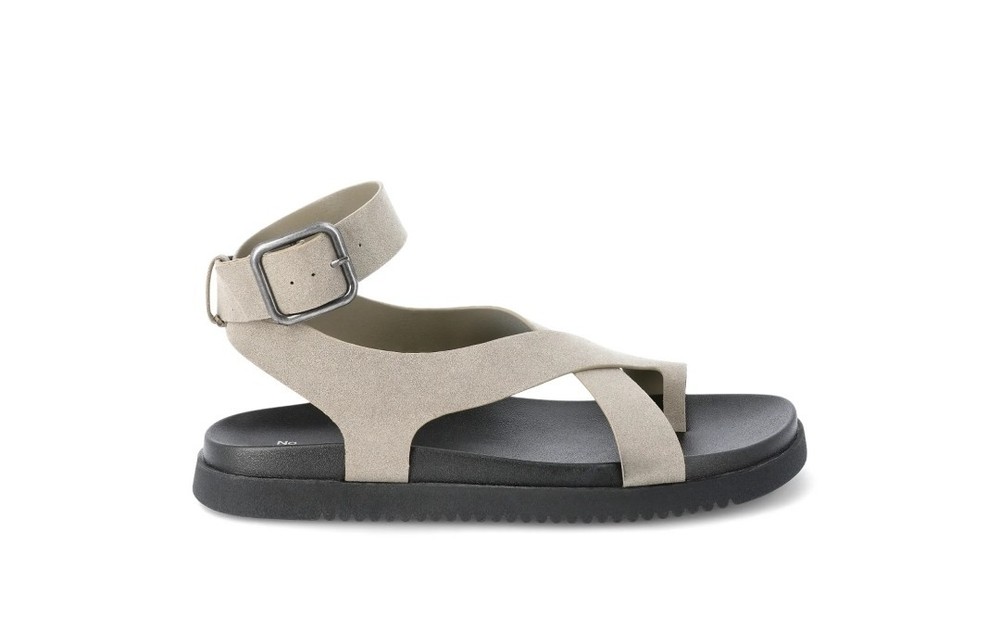 No Bundaries Women's X-Trap Toe Loop Sandals Grey Size 8