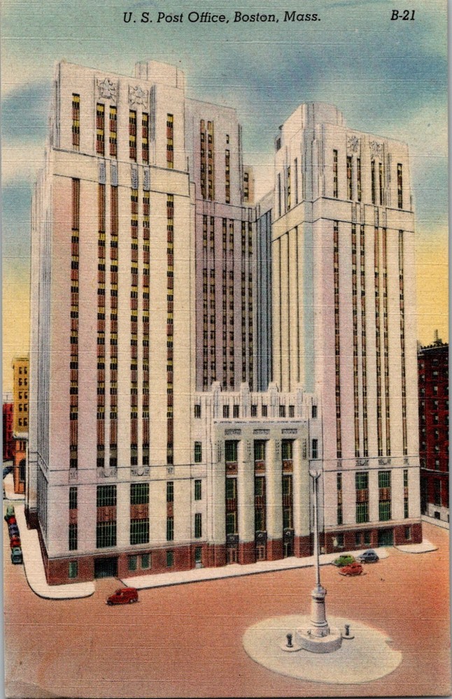 US Post Office Boston Massachusetts MA Postcard