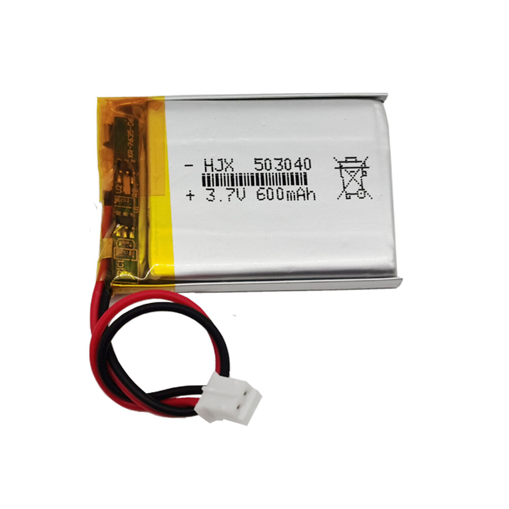 3.7V 600mAh Li-ion Polymer Rechargeable Battery with Plug for MP3 MP4 Players