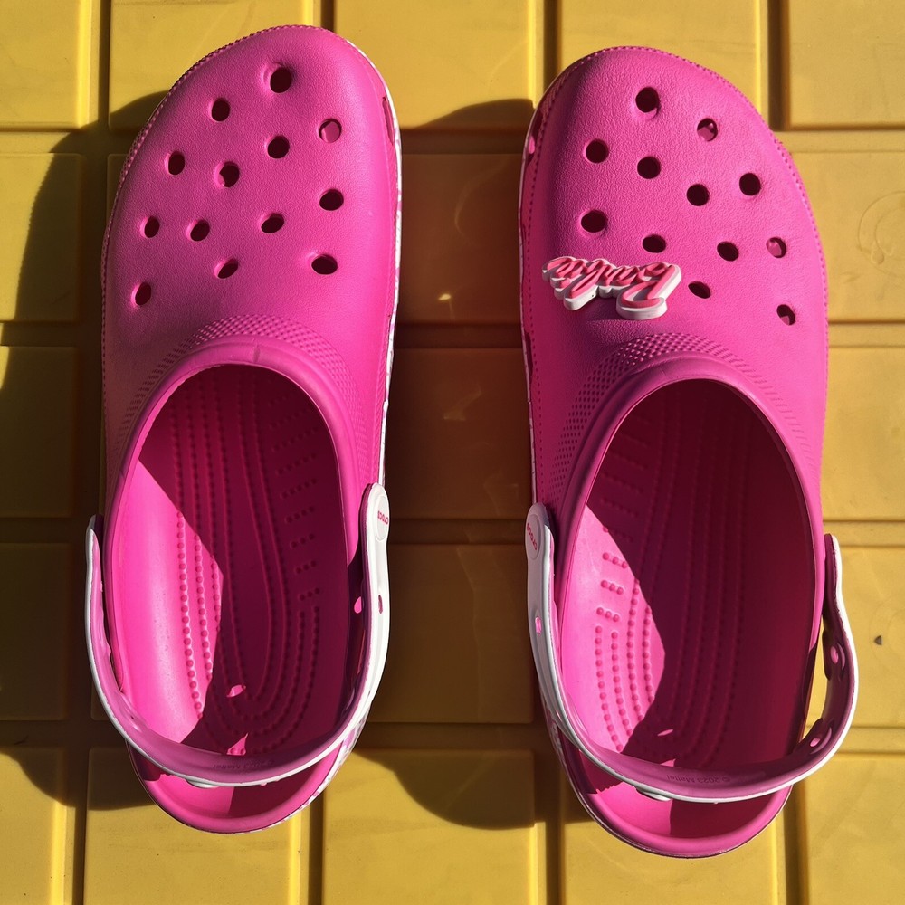 Barbie Pink Crocs Slip-On Shoes for Women Size 11 EUC