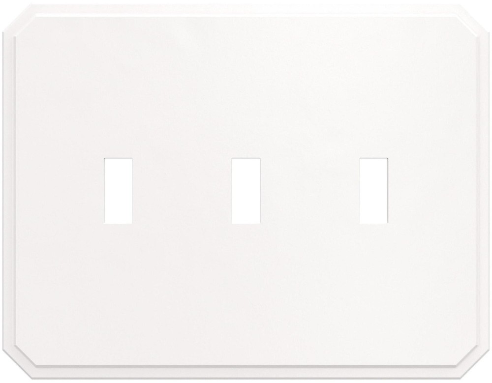 Franklin Brass Geometric Triple Toggle Light Switch in White