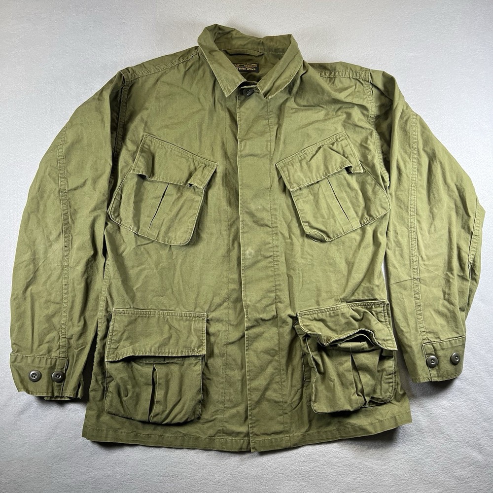 US Army Sizs M 5th Model Tropical Jungle Fatigue Jacket Non Stock Mfg
