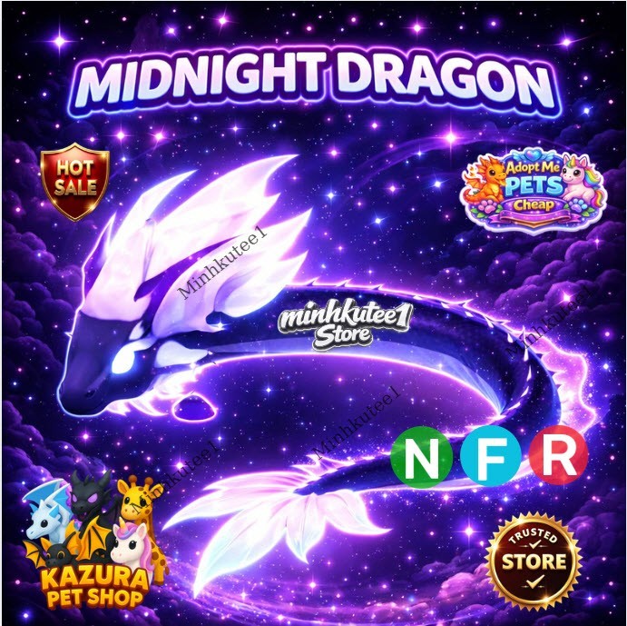 🐉 Midnight Dragon (NFR Neoon Fly Ride) – Adopt M1e Pet Cheapest Price | Get Now