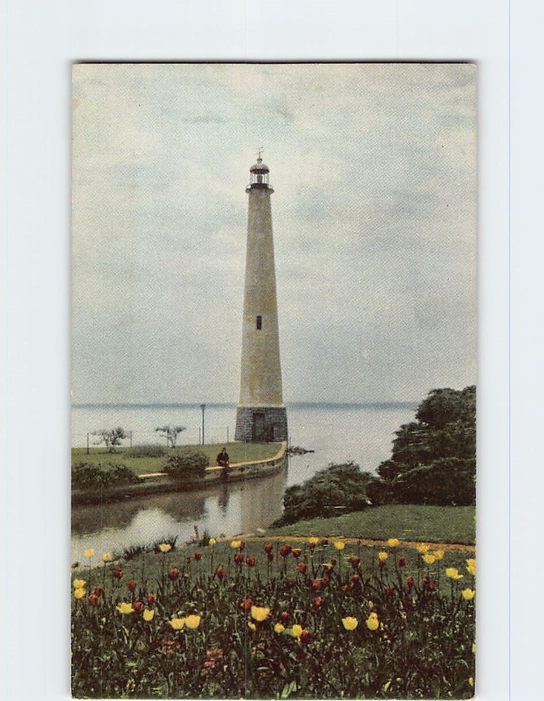 Postcard Light House at Grand Lake Ohio USA
