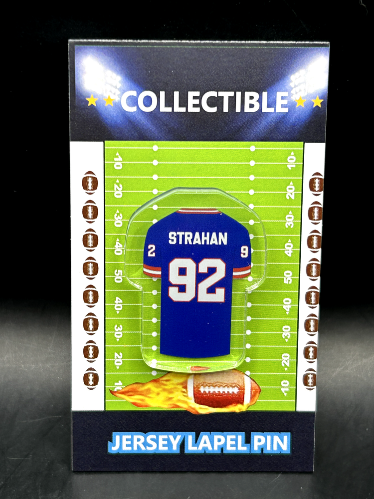 Michael Strahan New York Giants Retro Jersey Lapel Pin Collectible