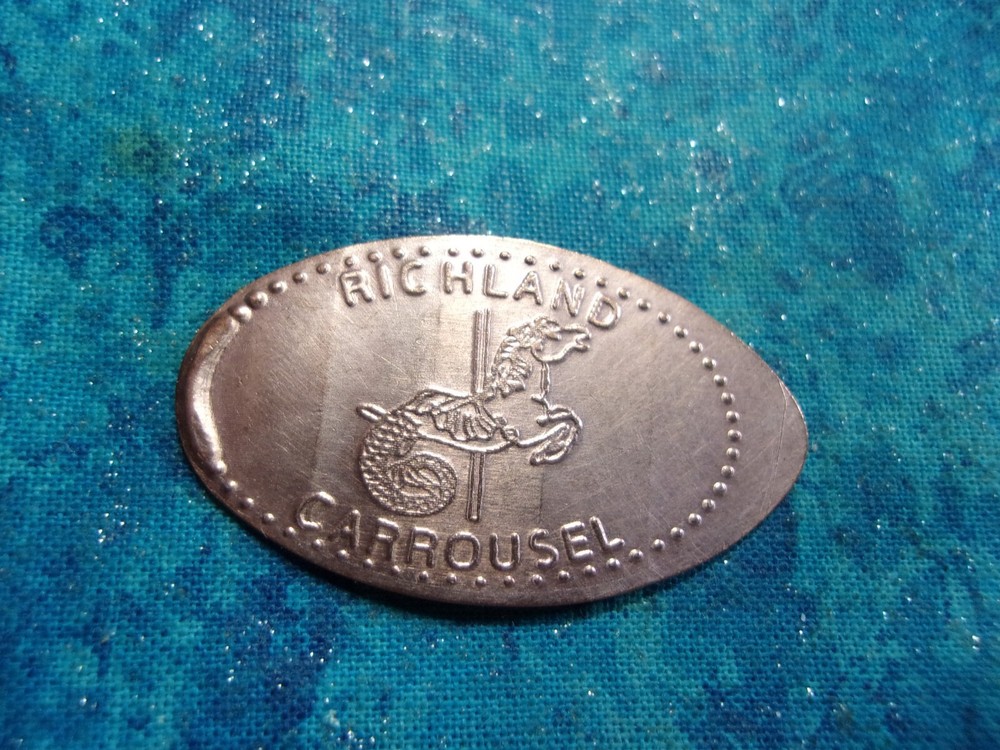 RICHLAND CARROUSEL HORSE Elongated Penny Pressed Smashed 15