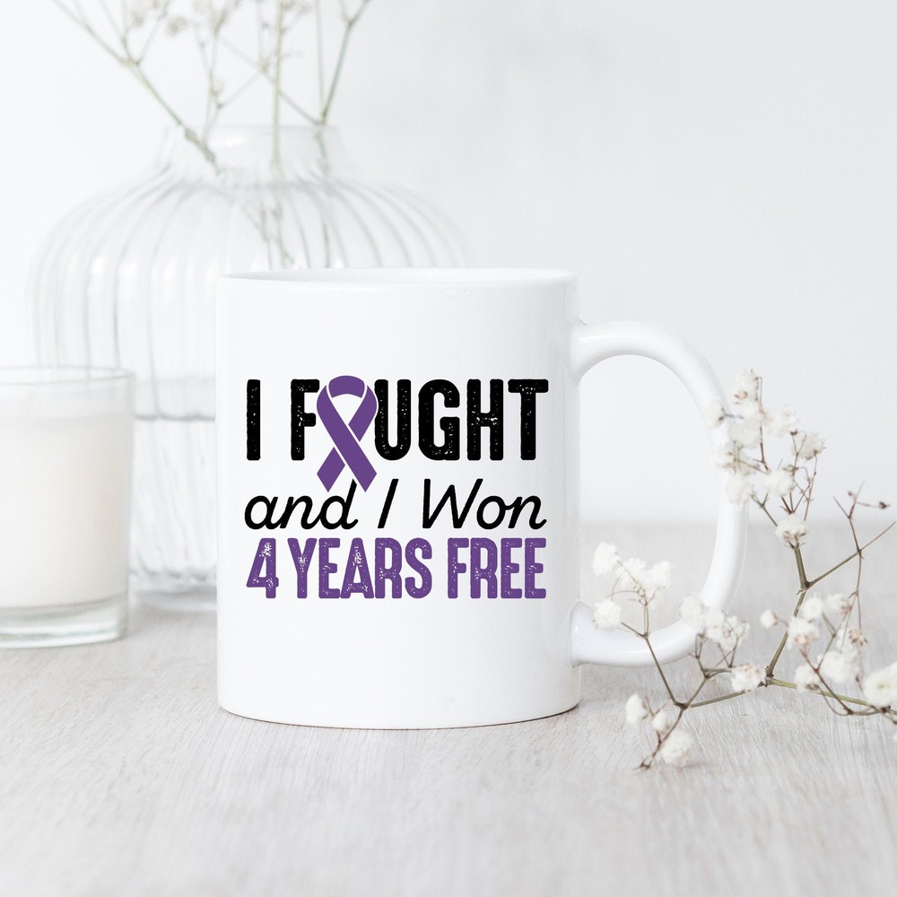 Pancreatic Cancerversary 4 Years Free Mug Pancreatic Cancer Survivor Pancreatic